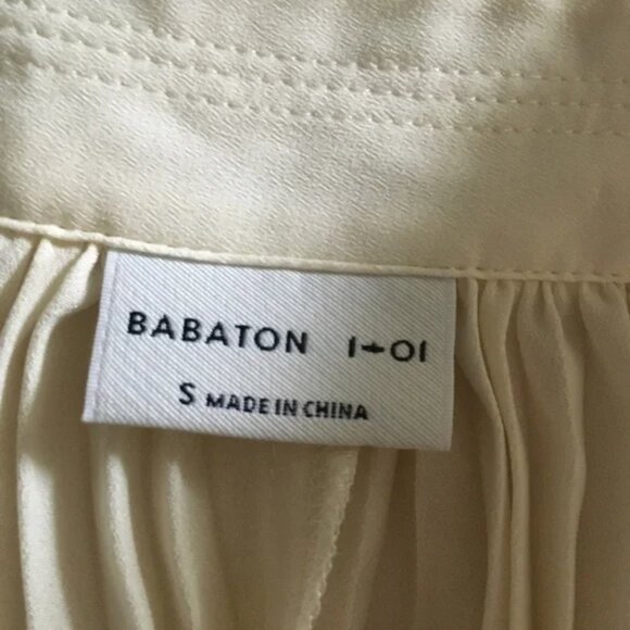 Aritzia Babaton 1-01 Guell High Neck Pleated Sleeveless Blouse Tunic Size Small - Picture 5 of 9